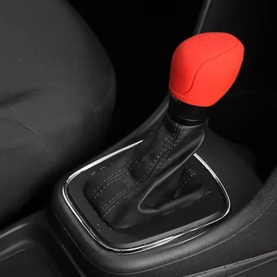 Versnellingspook + Handrem Set - Siliconen Antislip Hoesjes - Versnellingspook Hoes en Handrem Hoes - Auto Accessoire - Universeel - Rood