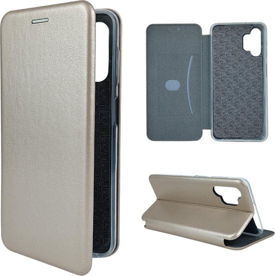 [EOL] Wallet Hoesje Goud - Geschikt voor Samsung Galaxy A13 / A04s - Portemonnee Book Case - Boekje met Kaarthouder / Pasjeshouder en Magneetsluiting - Booklet Beschermhoes