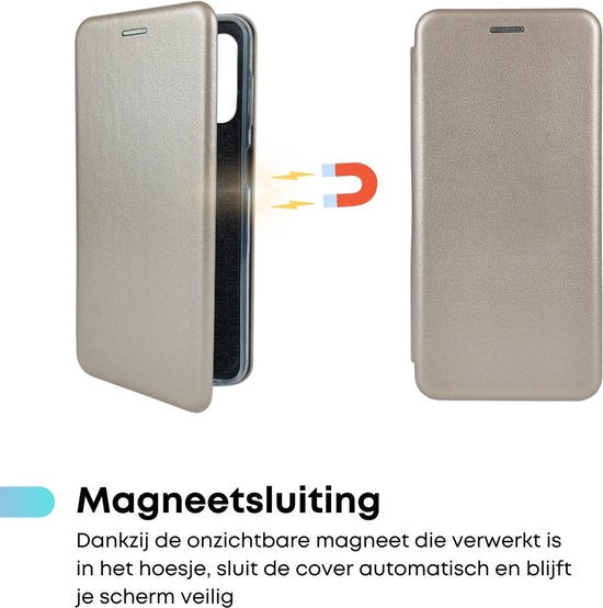 [EOL] Wallet Hoesje Goud - Geschikt voor Samsung Galaxy A13 / A04s - Portemonnee Book Case - Boekje met Kaarthouder / Pasjeshouder en Magneetsluiting - Booklet Beschermhoes