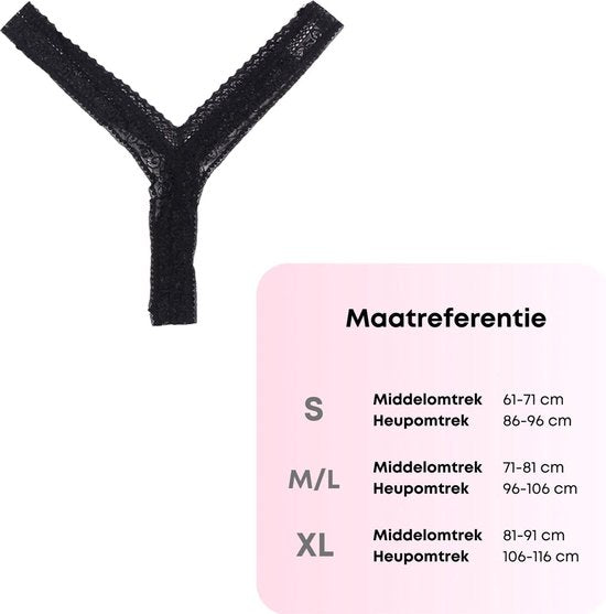 Sexy Dames String Wit - Kant - Vrouwen Lingerie / Ondergoed - Maat XL
