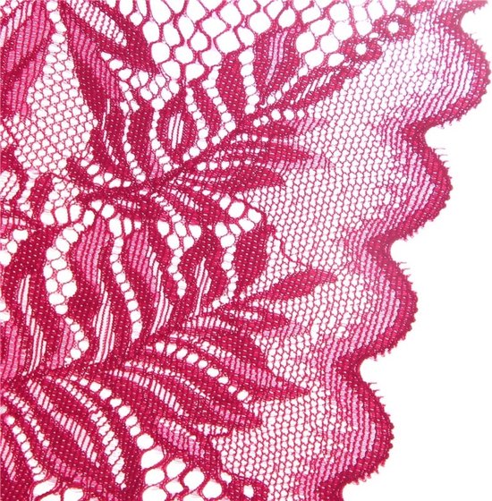[EOL] High Waist Dames String met Kant - 3 Pack met Zwart, Wit & Rood - Vrouwen Lingerie / Ondergoed Set - Maat L