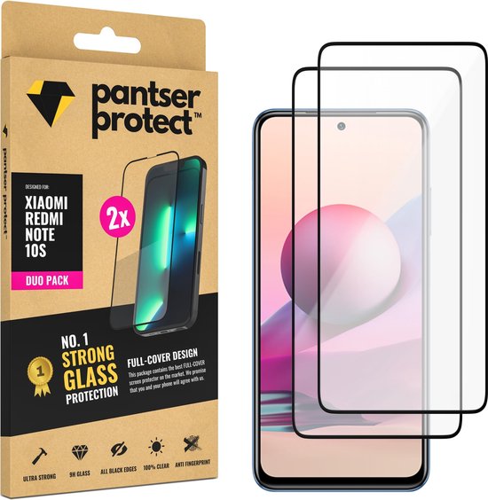 [EOL] DUO-PACK - 2x Pantser Protect™ Glass Screenprotector Geschikt voor Xiaomi Redmi Note 10S - Case Friendly - Premium Pantserglas - Glazen Screen Protector