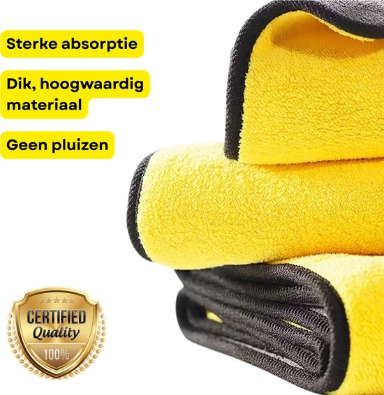 10-Pack - XXL Auto Droogdoek 60 Centimeter - 10 Grote Auto Reinigingsdoeken - Voor Poetsen en Drogen - Interieur en Exterieur - Professionele Microfiber Doeken voor Detailing - Microvezel Doeken 60 x 30 cm