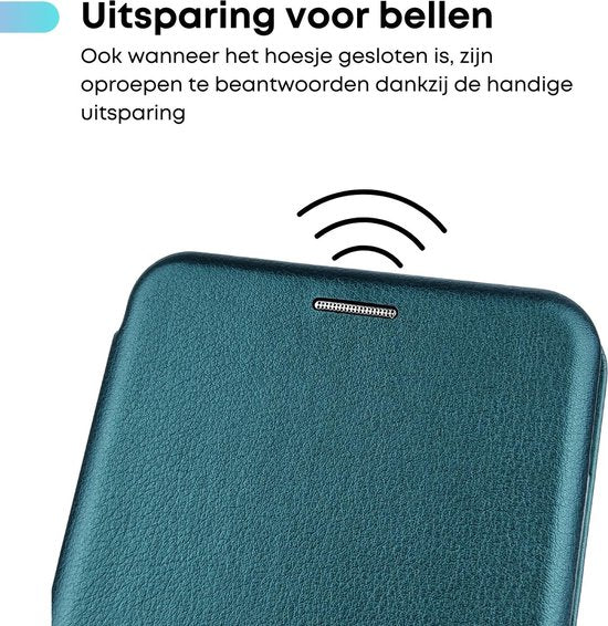 Wallet Hoesje Groen - Geschikt voor Samsung Galaxy A22 5G - Portemonnee Book Case - Boekje met Kaarthouder / Pasjeshouder en Magneetsluiting - Booklet Beschermhoes