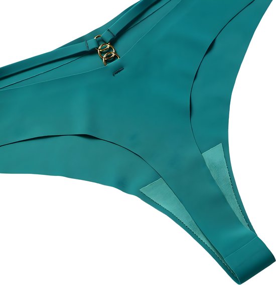 Naadloze Dames String - Wit - Dubbele Bandjes - Naadloos / Seamless Ondergoed - Comfortabele en Sexy Lingerie - Brazilian / Slip / Onderbroek - Maat S
