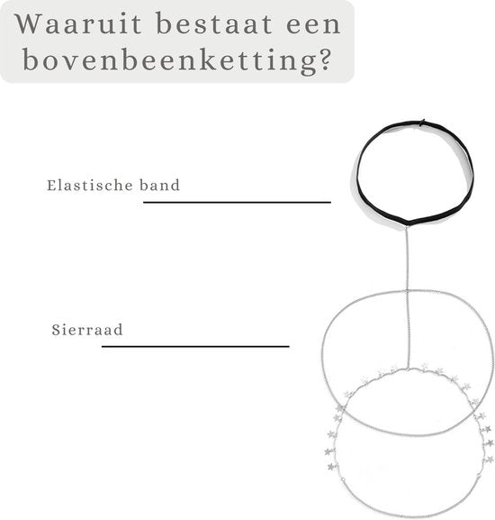 Bovenbeen Ketting Goudkleurig - Trendy Been Sierraad - Triple Goud - Sexy Bijoux voor je Bovenbeen - Beenketting - Zomer Accessoires