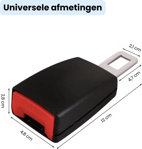 Hoogwaardige Gordel Verlenger - Set van 2 - Originele Kwaliteit Gesp - Veilige Gordel Piep Stopper - Waarschuwing Stopper - Stevige Gordel Clip - Autogordel Piep - Auto Accessoires
