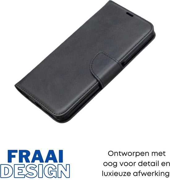 [EOL] Hoesje Zwart  - Geschikt voor OPPO A16 / A16S / A54S - Portemonnee Book Case - Boekje Met Kaarthouder / Pasjeshouder en Magneetsluiting - Booklet Beschermhoes Kunstleer