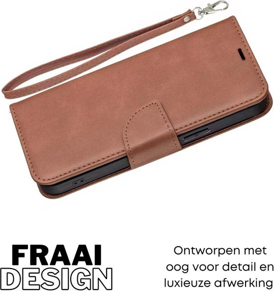 [EOL] Hoesje Bruin - Geschikt voor OPPO Reno 7 4G - Portemonnee Book Case - Boekje Met Kaarthouder / Pasjeshouder en Magneetsluiting - Booklet Beschermhoes Kunstleer