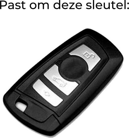 Zachte TPU Sleutelcover - Zwart Goud Metallic - Sleutelhoesje Geschikt voor BMW 1 serie / 3 serie / 5 Serie / 7 Serie / X1 / X3 / X4 / X5 / F20 / F30 / F31 / F34 / M - Flexibele Sleutel Cover - Sleutel Hoesje - Auto Accessoires