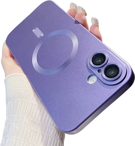 Magsafe Hoesje/ Case - Geschikt voor Apple iPhone 17 - Met Camera Protectors - Gloss Soft Touch - Paars - Magnetisch TPU Hoesje - Ultra Shockproof - Magneet Compatible