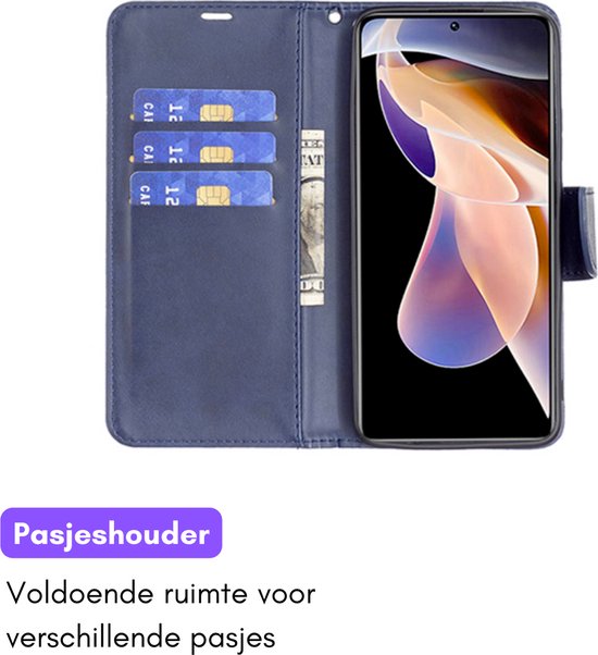 Hoesje Blauw geschikt voor OPPO A79 5G - Portemonnee Book Case - Boekje Met Kaarthouder / Pasjeshouder en Magneetsluiting - Booklet - Wallet Beschermhoes - Telefoonhoesje