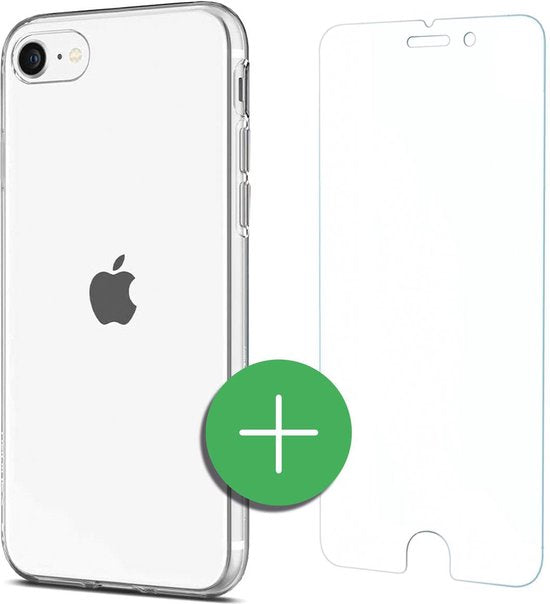 TORCE® Apple iPhone SE (2022) Hoesje - Case Transparant + Gratis Glass Screenprotector