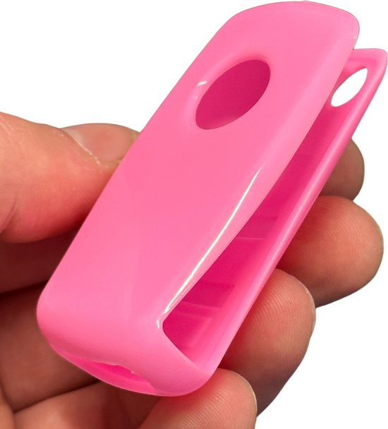 Zachte TPU Sleutelcover - High Gloss Roze - Stevig en Stootvast - Sleutelhoesje Geschikt voor Volkswagen Golf / Polo / Tiguan / Up / Passat / Seat Leon / Skoda Citigo - Sleutel Hoesje Cover - Auto Accessoires