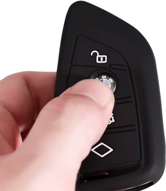 Siliconen Sleutelcover - Zwart Sleutelhoesje Geschikt voor BMW 1 serie / 3 serie / 5 Serie / 7 Serie / X1 / X3 / X4 / X5 / F16 / G20 / G30 / F11 / M - Sleutel Hoesje Keycover - Auto Accessoires