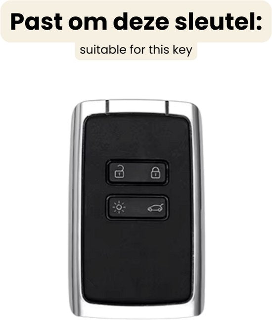Siliconen Sleutelcover - Sleutelhoesje Geschikt voor Renault Clio / Laguna / Koleos / Megane / Fluence / Zoe / Scenic / Captur - Key Cover Autosleutel - Blauw en Zwart - Auto Accessoires