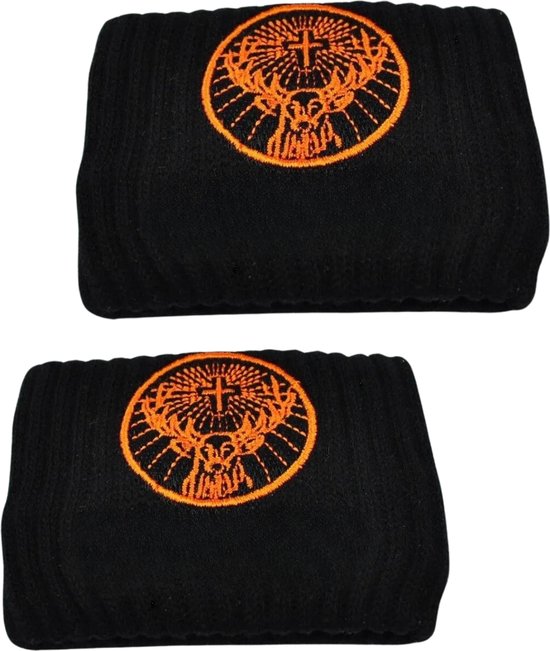 [LDV] Set van 3 - Zweetbandjes Pols en Hoofd - Jägermeister - Zweetband - Hoofdband Polsbandjes Sport - Zwart Oranje - EK Voetbal
