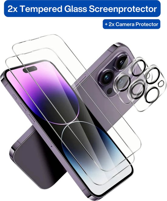 [5 in 1] Magnetisch Hoesje voor iPhone 16 Plus / 16+ - 2 Screenprotectors - 2 Camera Lens Protectors - Stevig Doorzichtig TPU Magneet Hoesje - Tempered Glass Scherm Protector