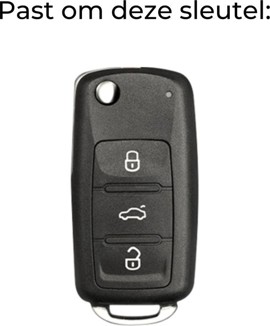 Zachte TPU Sleutelcover - Marmer Roze Goud - Sleutelhoesje Geschikt voor Volkswagen Golf / Polo / Tiguan / Up / Passat / Seat Leon / Seat Mii / Skoda Citigo - Sleutel Hoesje Cover - Auto Accessoires