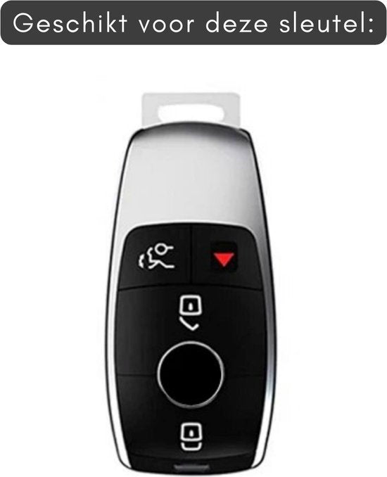 Luxe Alcantara Sleutelcover - Sleutelhoesje Geschikt voor Mercedes C Klasse / E Klasse / S Klasse / CLA / GLA / Hybrid / AMG - Alcantara Look - Zacht Sleutel Hoesje - Met Hanger - Auto Accessoires