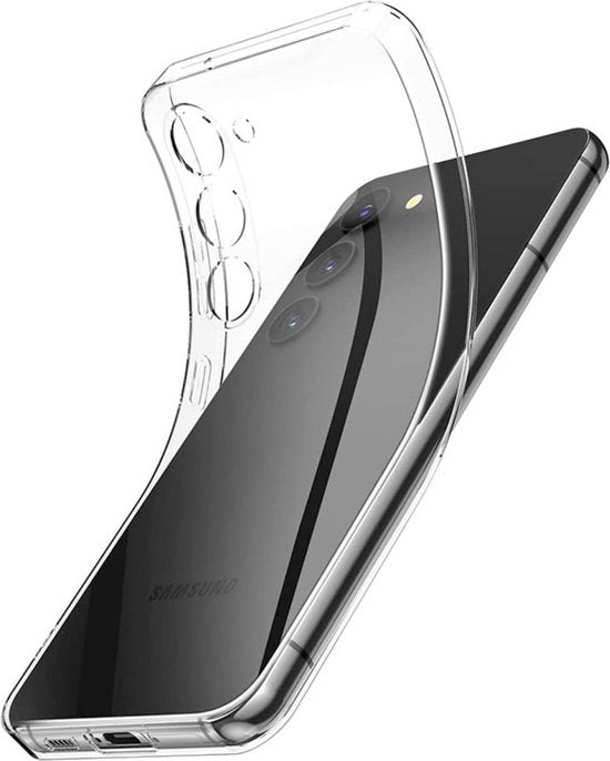 3 in 1 Set Geschikt voor Samsung Galaxy S23 + / S23 Plus - Transparant Hoesje + Screenprotector + Cameraprotector - Doorzichtige Shockproof TPU Case - Tempered Glass Screen Protector - Glazen Camerabeschermer - Set van 3