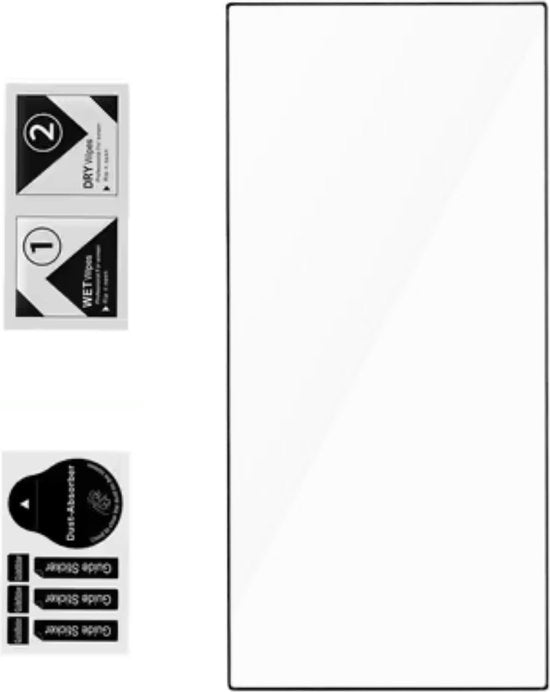 Screenprotector - Geschikt voor Samsung Galaxy S24 Ultra - Gehard Glas - Full Cover Tempered Glass - Case Friendly