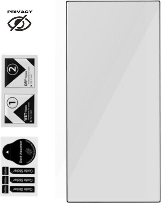 Privacy Screenprotector - Geschikt voor Samsung Galaxy S24 Ultra - Gehard Glas - Full Cover Tempered Privacy Glass - Case Friendly