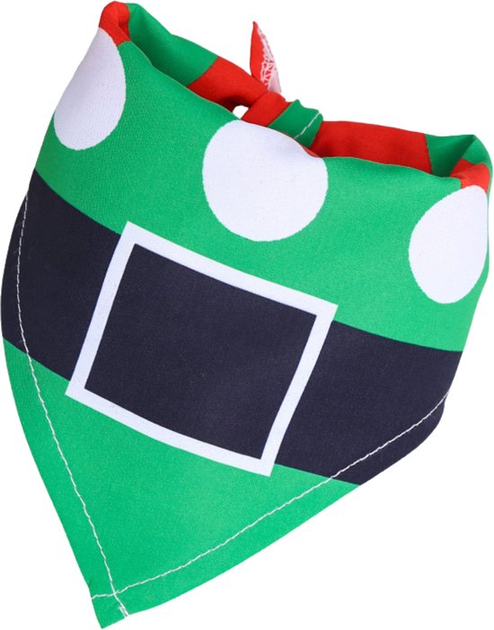 Kerst Sjaaltje Kerstelf - Hond & Kat - Winter Halsband - Honden Das Groen - Kerstpakje voor Honden en Katten - Hondentrui - Kerstkostuum - Hondenkleding - Maat S