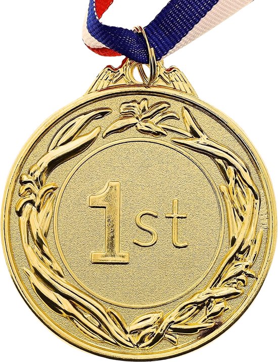 [LDV] Premium Medaille Metaal - Eerste Plaats - Goudkleurig - Voor Beloning van Winnaars - Kampioen - 1 stuk