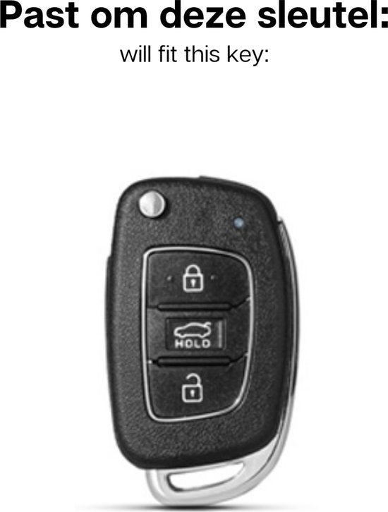 Zachte TPU Sleutelcover - Sleutelhoesje Geschikt voor Hyundai Sonata / Fe / Grandeur / i10 / i20 / iX25 / i30 / iX35 / Solaris / Tucson / Elantra - Zwart - Randen Goud - Sleutel Hoesje Cover - Auto Accessoires