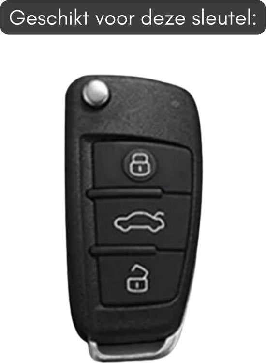 Premium Sleutelcover - Gloss Carbon Look - Sleutelhoesje Geschikt voor Audi A1 / A3 / A5 / A6 / Q3 / Q5 / S3 / S5 / RS - Key Cover - Auto Accessoires