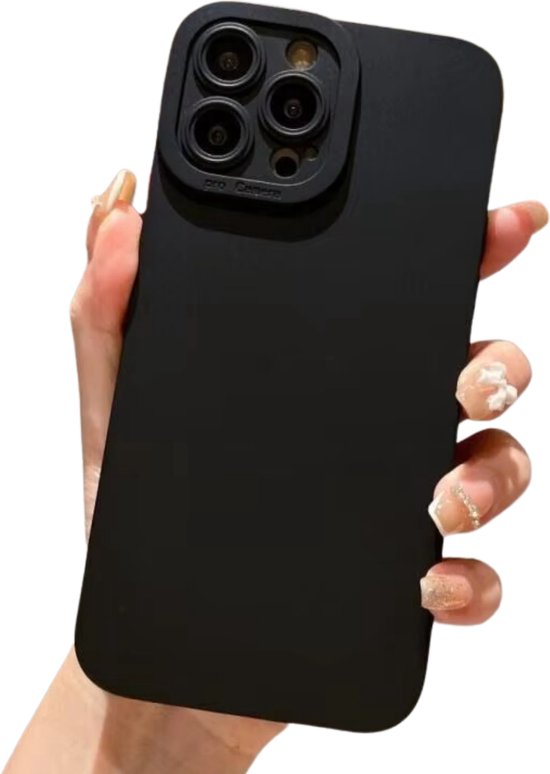 Set van 2 Hoesjes - Geschikt voor iPhone 15 - Extra Stevig Camera Bumper - Zwart en Groen - Soft Touch TPU Case - Set van Twee Hoesjes
