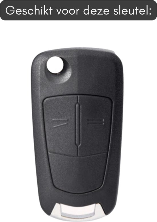 Zachte TPU Sleutelcover - Geschikt voor Opel Astra J / Corsa D / Insignia / Vectra / Zafira - Blauw Glossy - Sleutel Hoesje Cover - Auto Accessoires