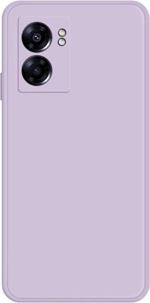 Hoesje Geschikt voor OPPO A57 / A57s - Paars - Stevige Shockproof Case - TPU Cover met Siliconen Touch - Backcover Telefoonhoesje