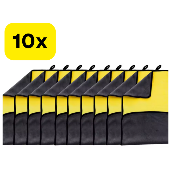 10-Pack - XXL Auto Droogdoek 60 Centimeter - 10 Grote Auto Reinigingsdoeken - Voor Poetsen en Drogen - Interieur en Exterieur - Professionele Microfiber Doeken voor Detailing - Microvezel Doeken 60 x 30 cm