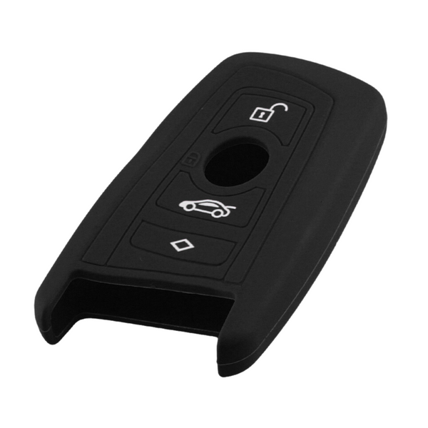Siliconen Sleutelcover - Zwart Sleutelhoesje Geschikt voor BMW 1 serie / 3 serie / 5 Serie / 7 Serie / X1 / X3 / X4 / X5 / F20 / F30 / F31 / F34 / M - Sleutel Hoesje Keycover - Auto Accessoires