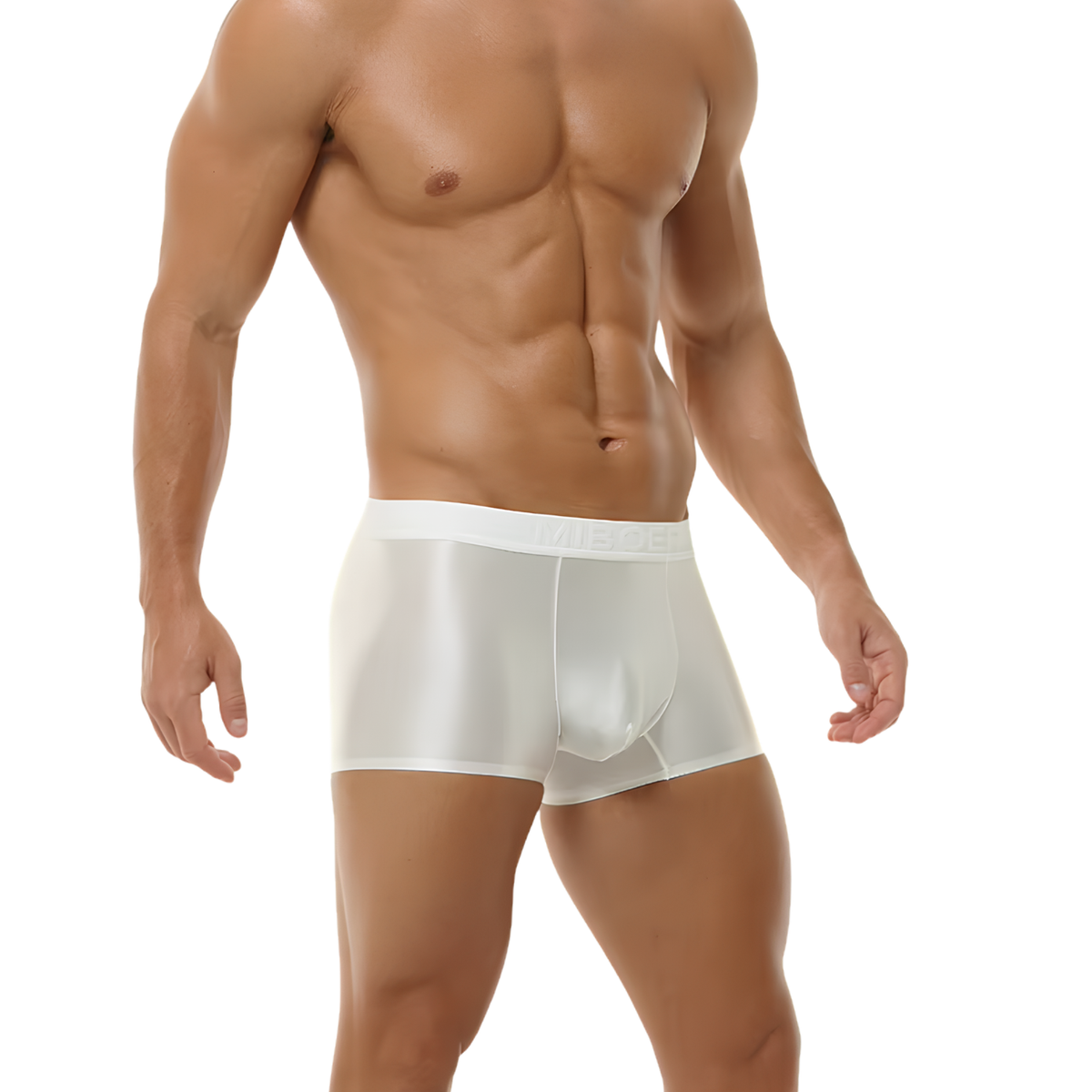 Sexy Witte Boxershort - Wit Satijn - Heren Boxer - Mannen Onderbroek - Lingerie Voor Mannen - Comfortabel Ondergoed - Maat L