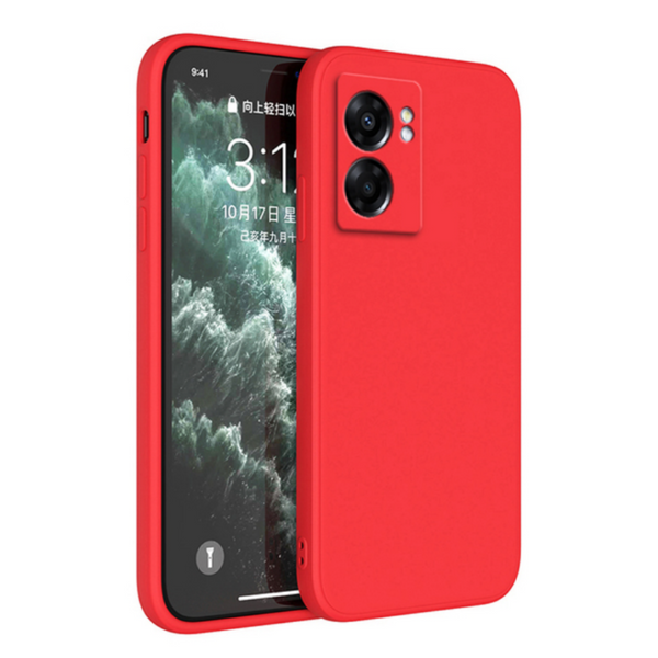 Hoesje Geschikt voor OPPO A57 / A57s - Rood - Stevige Shockproof Case - TPU Cover met Siliconen Touch - Backcover Telefoonhoesje
