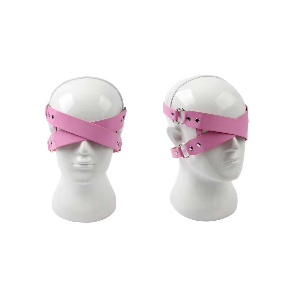 Masker Met Riempjes - Roze - PU Leder - Spannend Oogmasker - Unisex - Sex Speeltjes Toys - Roleplay / Rollenspel - Erotiek - BDSM Bondage Masker