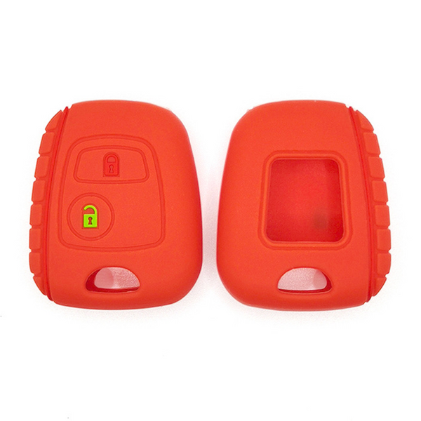 Siliconen Sleutelcover - Geschikt voor Toyota Aygo / Citroën C1 / Peugeot 107 - Rood Sport - Sleutel Hoesje Cover Geschikt voor Peugeot 107 / 107 / 206 / 207 / 306 / 307 / 406 / 407  - Auto Accessoires