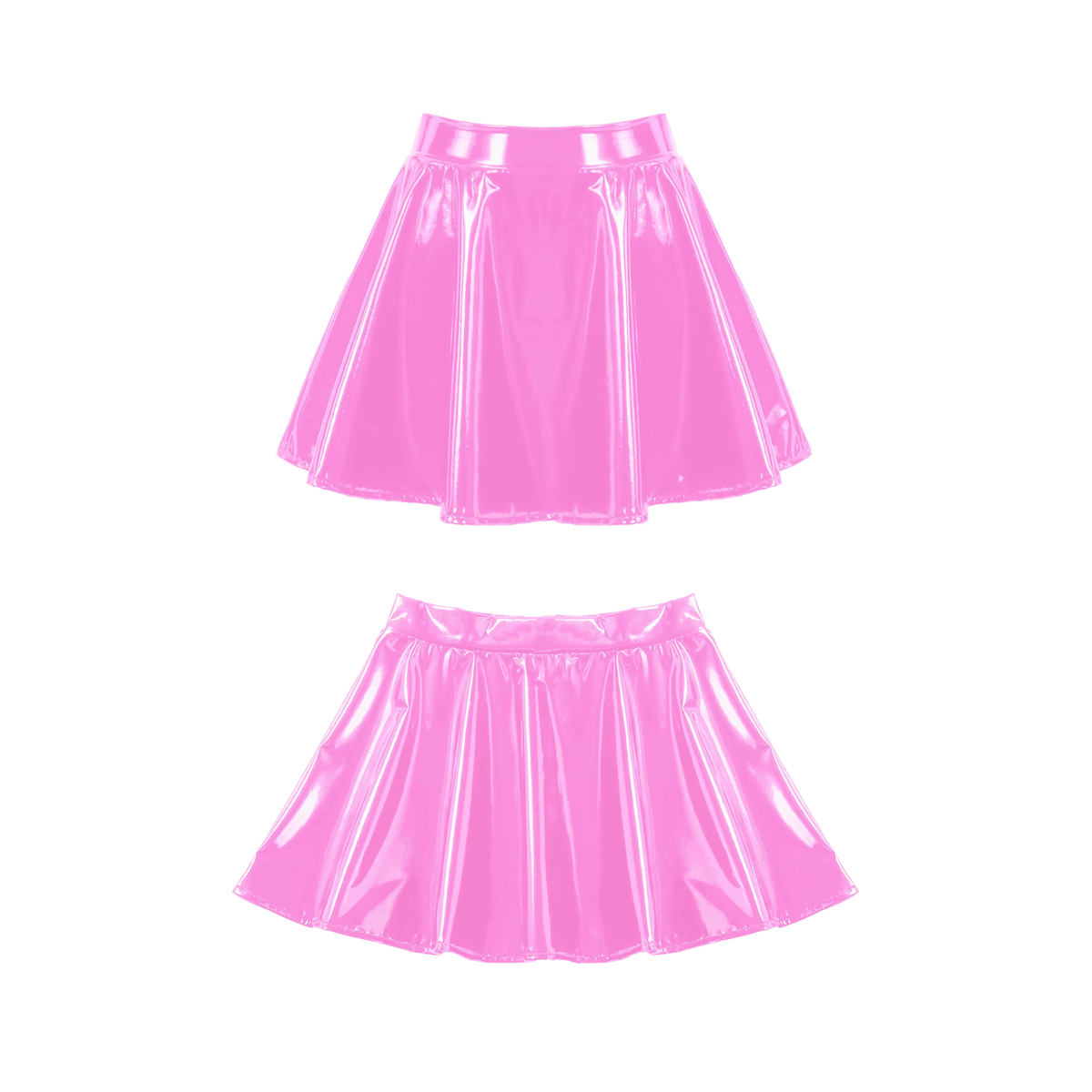 Latex-look Rok Roze - Sexy Erotisch Rokje - Imitatie Leder - Sexy Lingerie - Cosplay - Glanzend Dames Rokje - Maat M