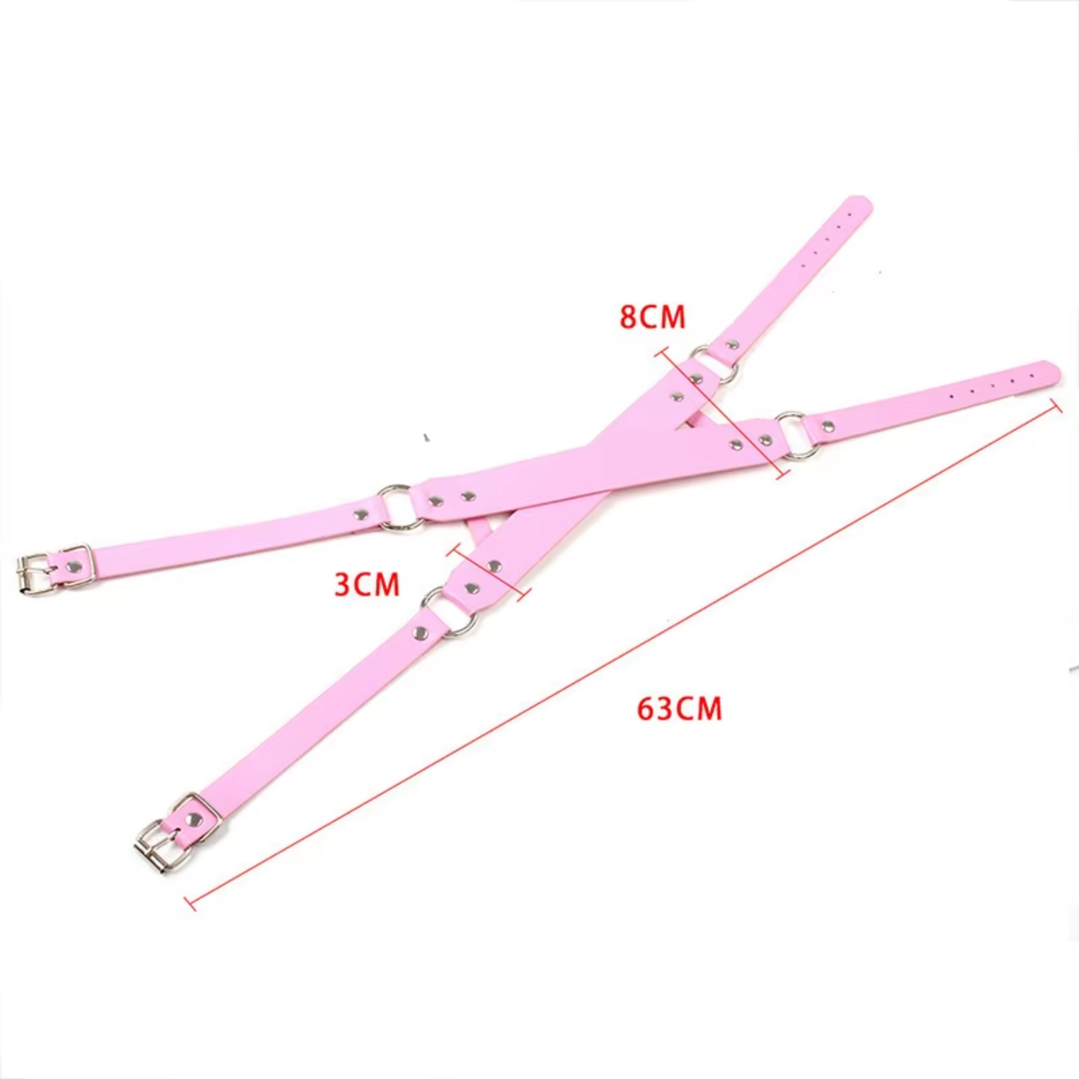 Masker Met Riempjes - Roze - PU Leder - Spannend Oogmasker - Unisex - Sex Speeltjes Toys - Roleplay / Rollenspel - Erotiek - BDSM Bondage Masker