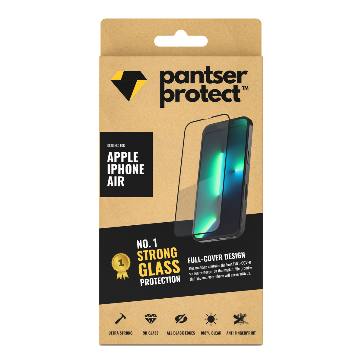 Pantser Protect™ Glass Screenprotector Geschikt voor Apple IPhone 17 Air- Case Friendly - Premium Pantserglas - Glazen Screen Protector