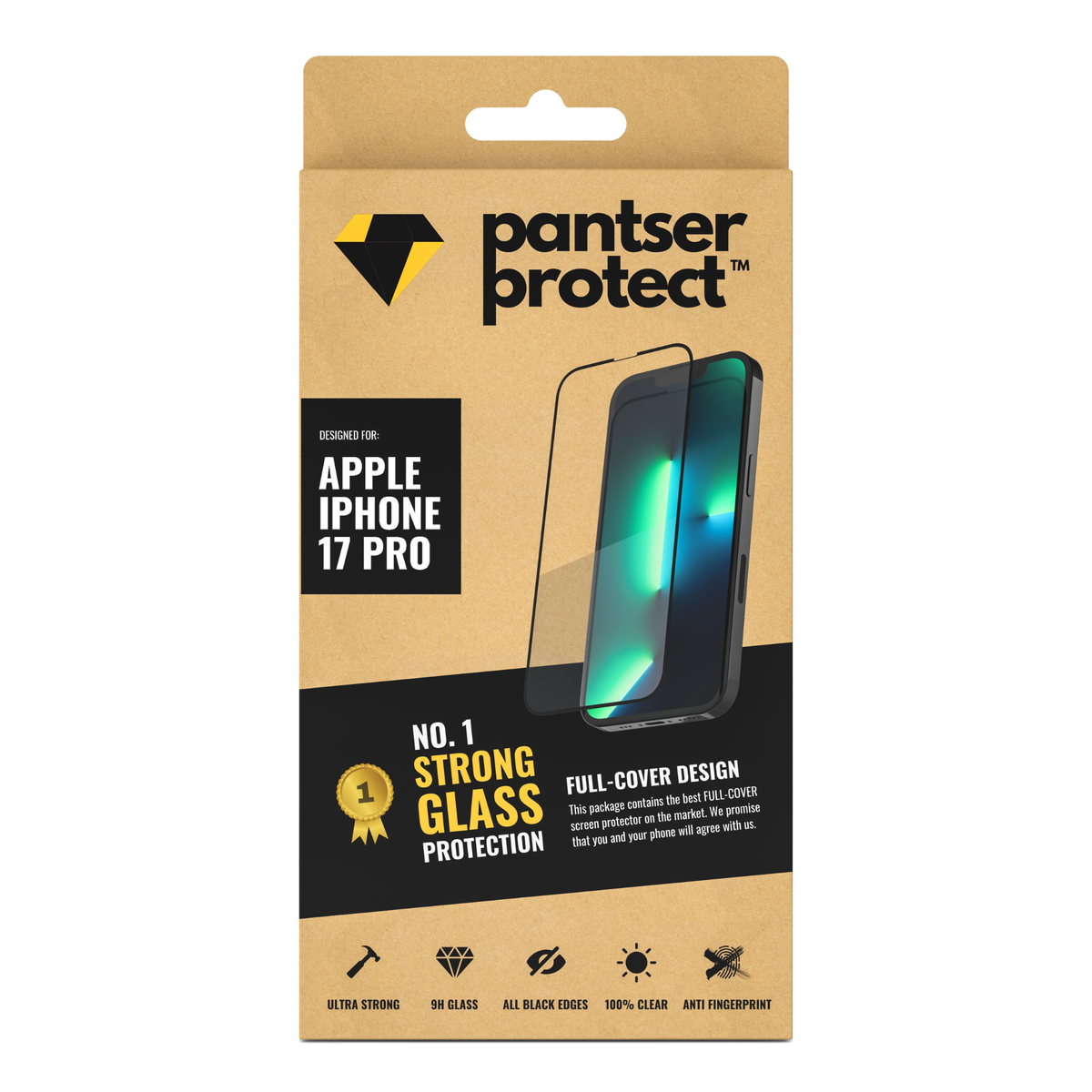 Pantser Protect™ Glass Screenprotector Geschikt voor Apple IPhone 17 Pro - Case Friendly - Premium Pantserglas - Glazen Screen Protector