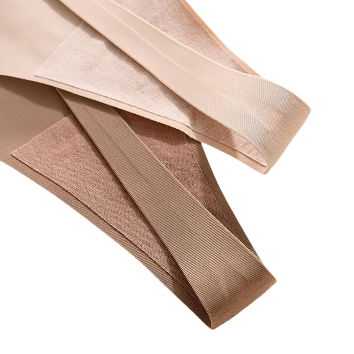 Dames Strings Naadloos - Neutrale Kleuren - Smalle Bandjes - Seamless Ondergoed - Lichtbruin / Wit / Lichtroze - Comfortabele en Sexy Lingerie - Brazilian / Slip / Onderbroek - Maat M