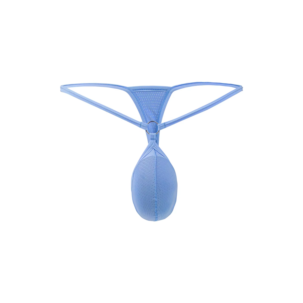 Heren Pouch G-String – Blauw - Sexy Pouch Ondergoed - Mini String - Smalle Bandjes - Lage Taille & Hoge Elasticiteit – Ondergoed / Onderbroek / Slip - Mannen Lingerie - Maat XXL / 2XL