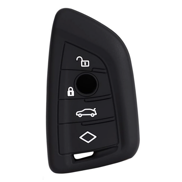 Siliconen Sleutelcover - Zwart Sleutelhoesje Geschikt voor BMW 1 serie / 3 serie / 5 Serie / 7 Serie / X1 / X3 / X4 / X5 / F16 / G20 / G30 / F11 / M - Sleutel Hoesje Keycover - Auto Accessoires