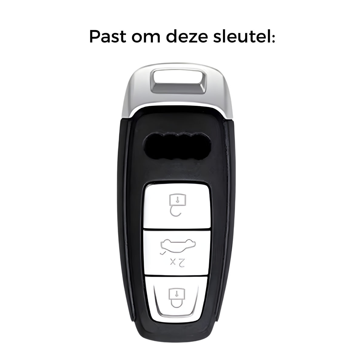 Kunst Leren Sleutelcover - Sleutelhoesje Geschikt voor Audi A3 / A4 / B9 / A6 / C8 / A7 / S7 / 4K / A8 / D5 / S8 / Q7 / Q8 / SQ8 / E-tron / 2018 / 2019 / 2020 / 2021 / 2022  - Zwart met Groen - Key Cover - Auto Accessoires