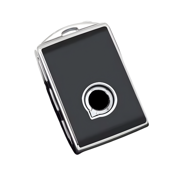 Zachte TPU Sleutelcover - Sleutelhoesje Geschikt voor Volvo S90 / S60 / XC60 / XC90 / XC40 / C40 / V60 / V90 / T6 / T8 - Zwart met Zilver - Key Cover - Auto Accessoires