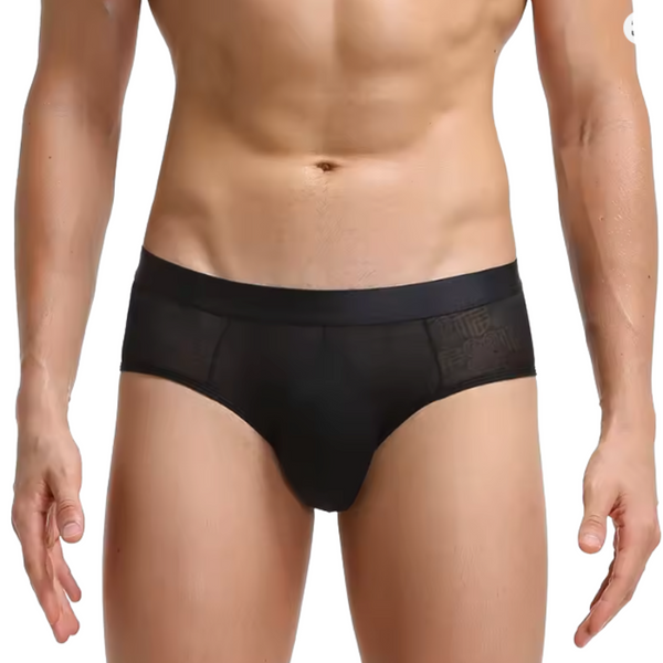 Heren Slip Transparant  - Slip Doorzichtig Zwart - Sexy Mesh Design - Mannen Onderbroek - Lingerie Voor Mannen - Ondergoed Maat XXXL / 3XL